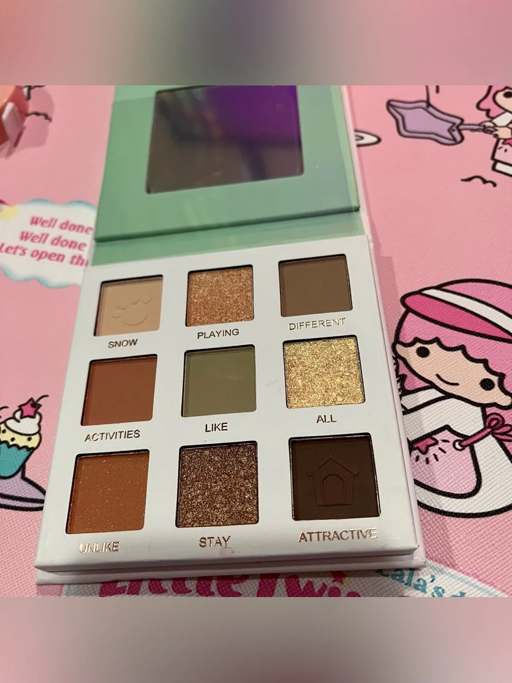 Neutral Eyeshadow Palette with Cute Pets on the Packaging